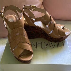 Joan & David Tan Wedge Sandals